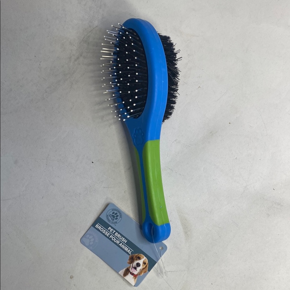Blue and Green Pet Brush